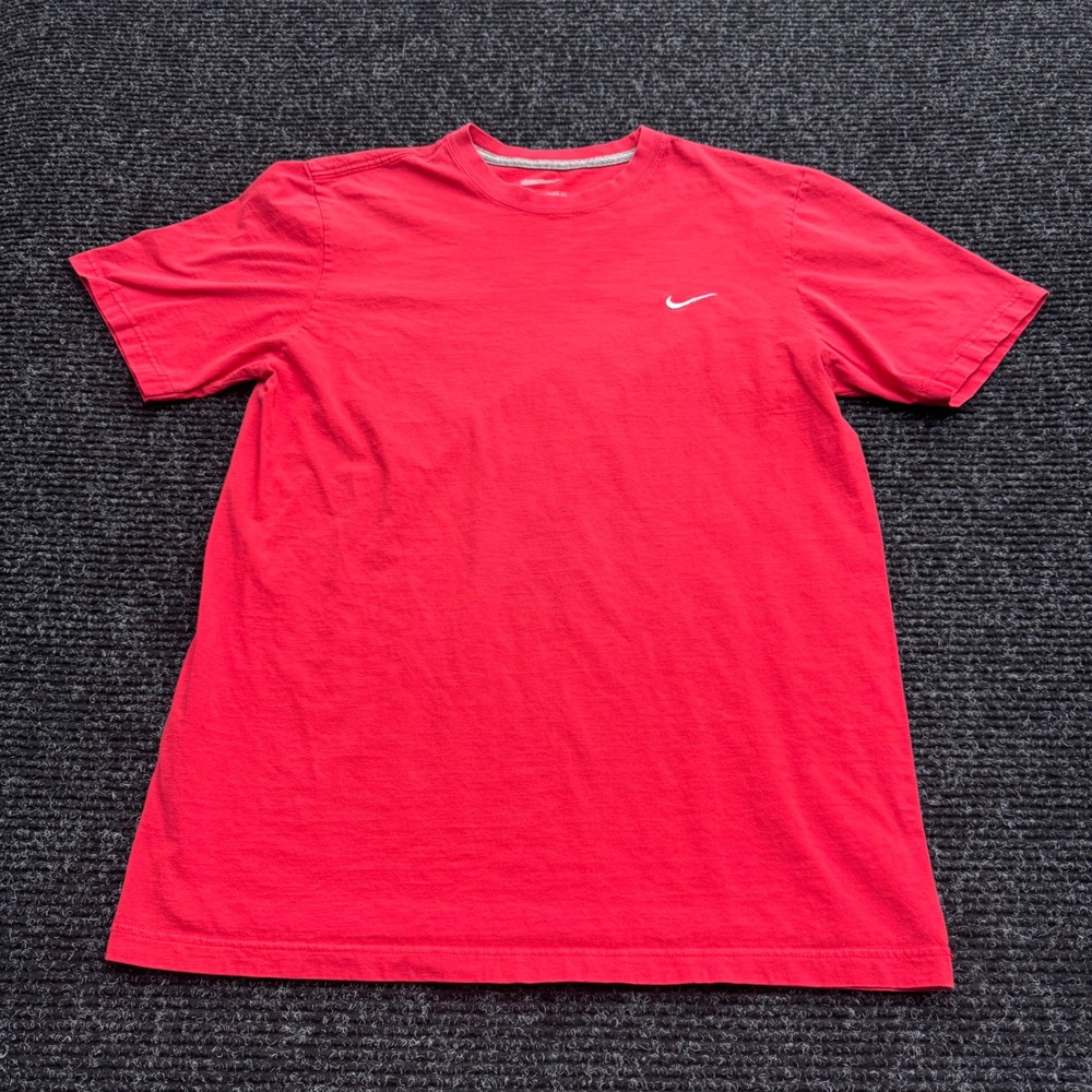 Nike Mens Standard Fit Short Sleeve Swoosh Logo T-Shirt Red Large